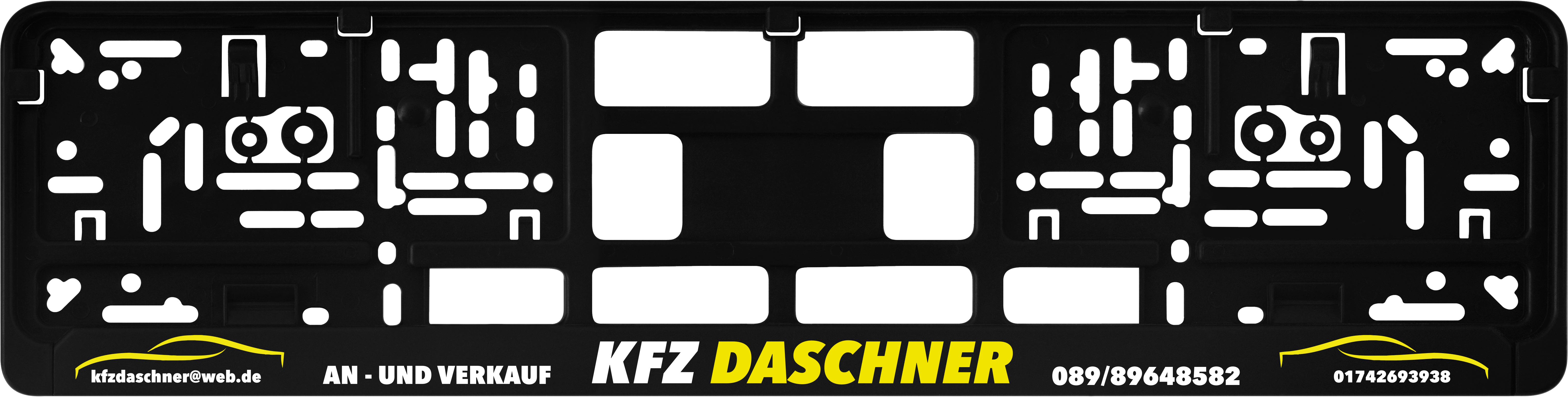 Kennzeichenhalter DP20 Siebdruck, ein- oder mehrfarbig !
