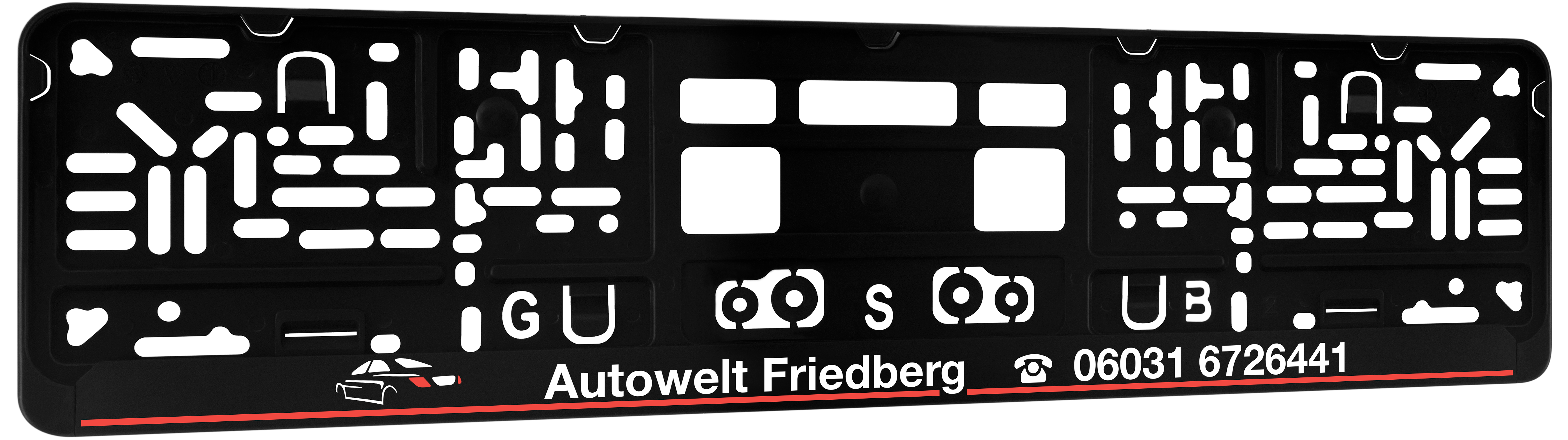 Kennzeichenhalter DP30 Siebdruck, ein- oder mehrfarbig !