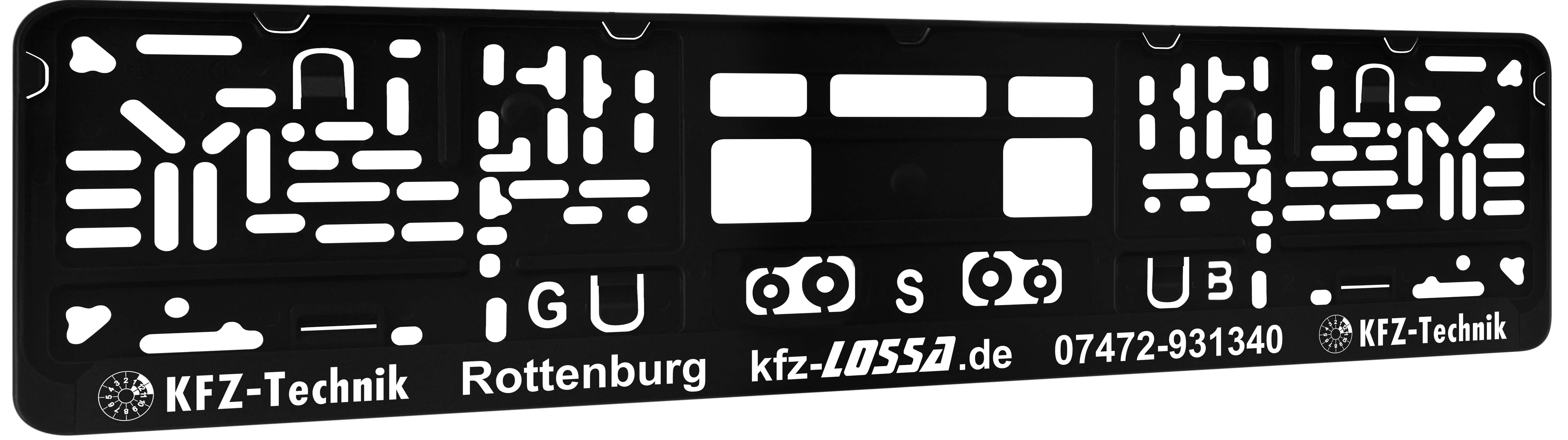 Kennzeichenhalter DP30 Siebdruck, ein- oder mehrfarbig !