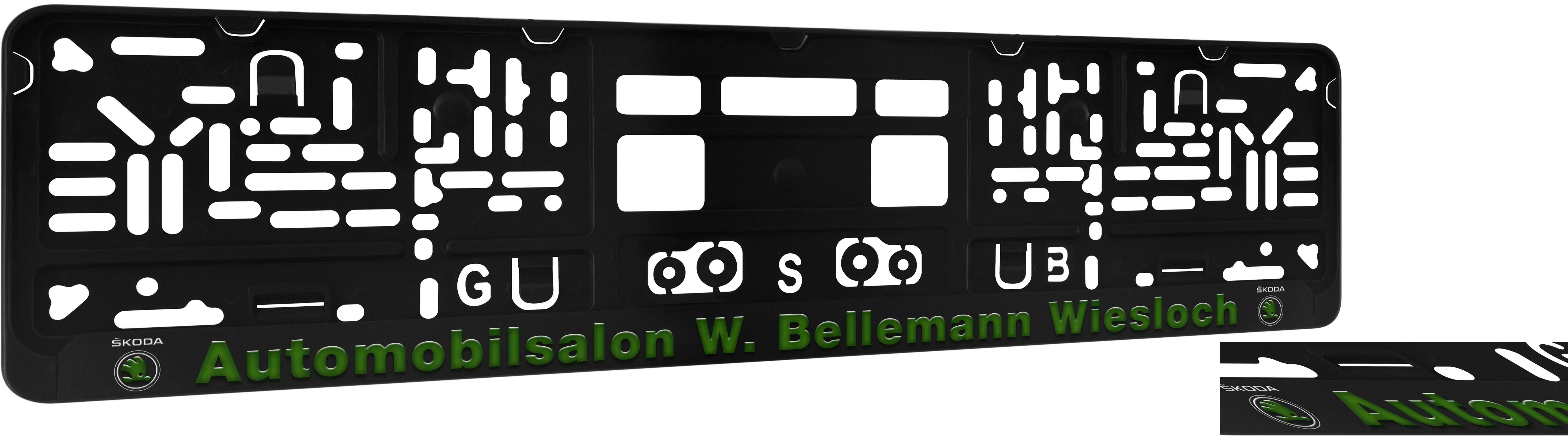 Kennzeichenhalter DP30 Digitaldruck, mit oder ohne Glanzlack