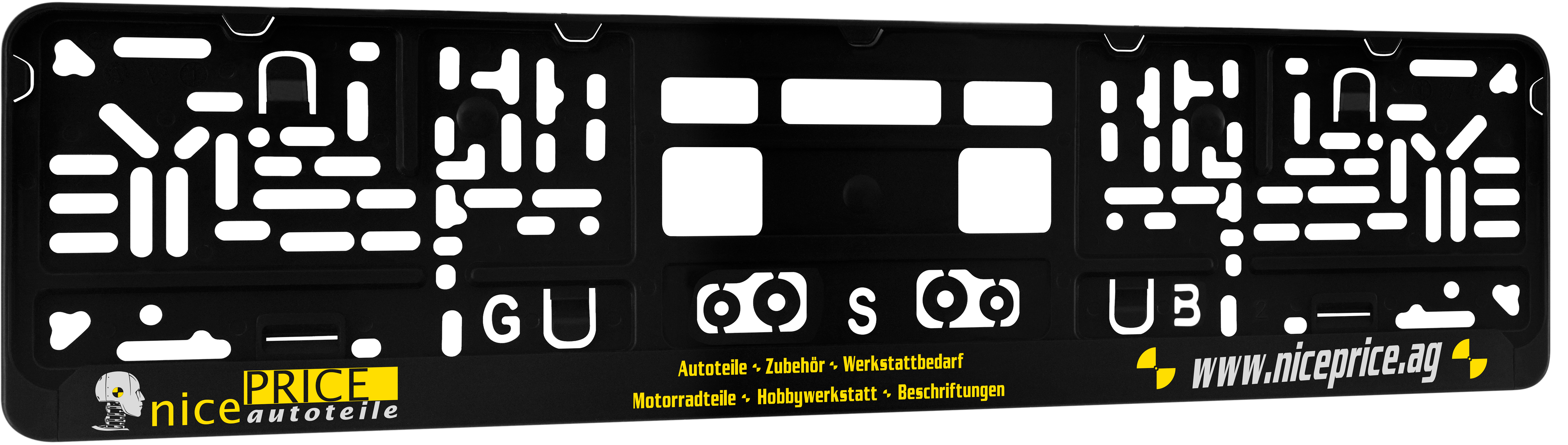 Kennzeichenhalter DP30 Siebdruck, ein- oder mehrfarbig !
