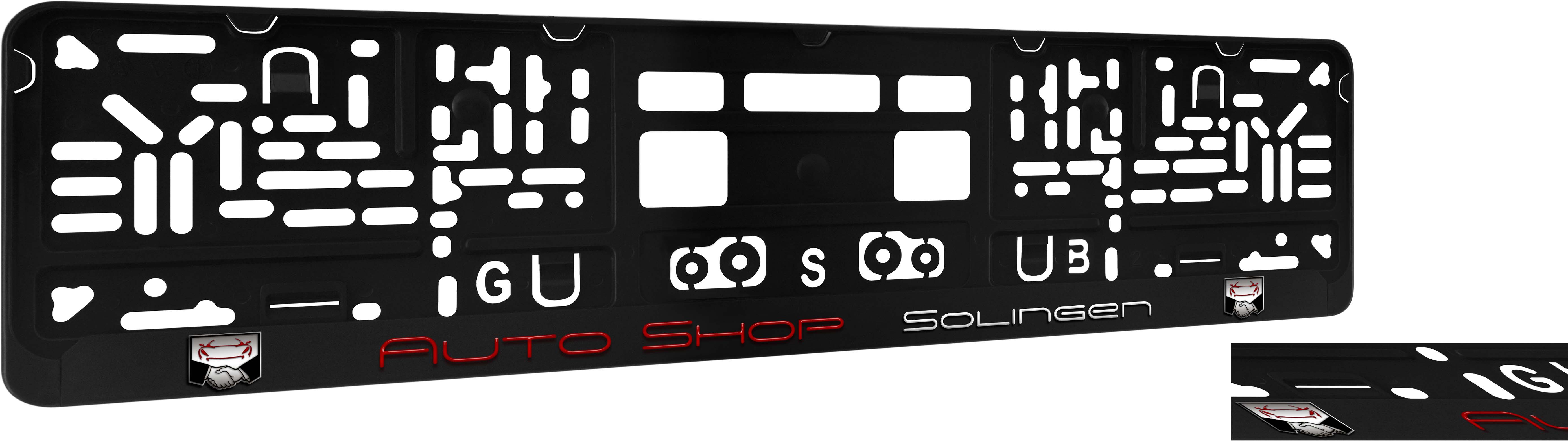 Kennzeichenhalter DP30 Digitaldruck, mit oder ohne Glanzlack