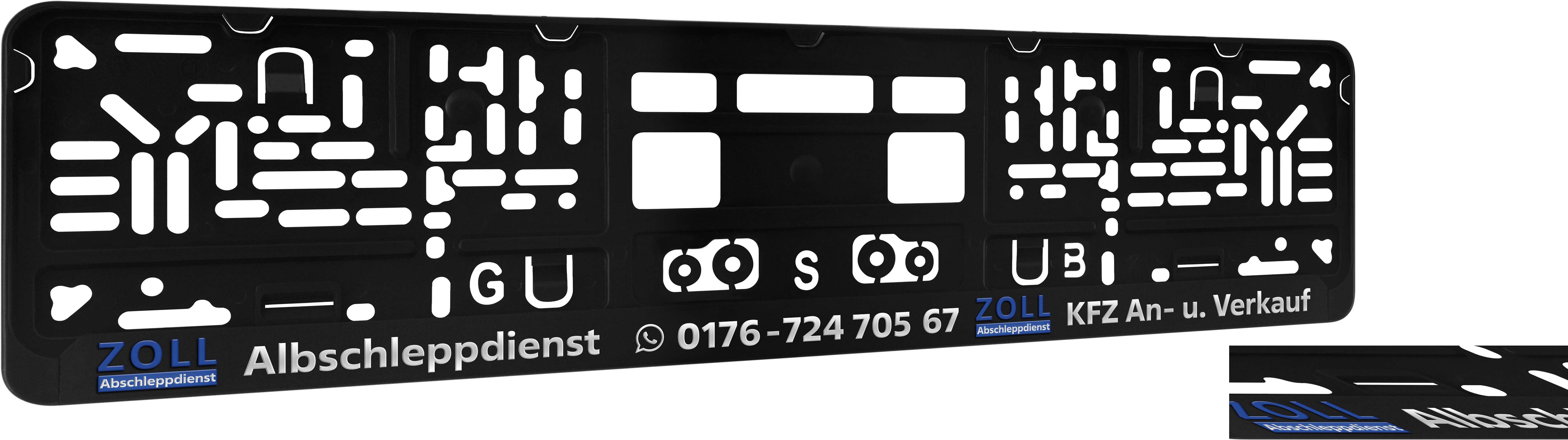 Kennzeichenhalter DP30 Digitaldruck, mit oder ohne Glanzlack